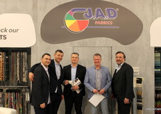 A group shot of the J.A.D. Fabrics team, highlighting the people behind the brand’s fabric innovations.