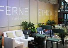 A general view of the Ferne / Ethick booth at Meble Polska.