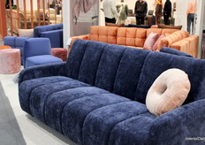 Another angle of the colourful usage of fabrics and shapes of Sweet Sit's booth.