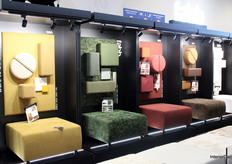 Fabb's wall with different colour palettes, displayed in a unique way to their visitors.