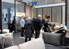 A look at Sofa Des Line’s entrance area, where employees were on hand to guide visitors and answer their questions.