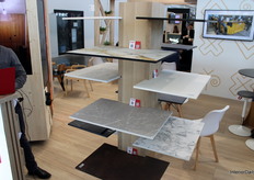 TWD’s "tower of products" illustrated their role as a total solution provider for the furniture industry.