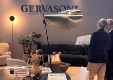 GERVASONI’s booth featured lighting in intriguing shapes.