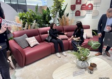 HTL’s 50th anniversary, marked by this “Red Wine” leather featured on its modular couch.