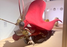 Couch inspired by the cape of the legendary Sun Wukong, the Monkey King from the classic Chinese novel Journey to the West.