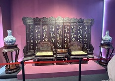 A traditional display of a historic Chinese interior.