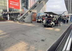 At CIFF, buggies transported visitors across the expansive fairgrounds.