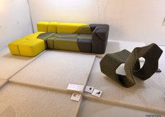 A fully fleshed couch was conceived through the use of multiple shapes, maintaining modular functionality.