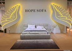 The entrance of Hope Sofa featured the company’s latest bedding collection as its centerpiece.