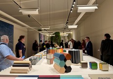 Material lab where visitors could see which materials were used for the new products.