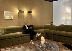 Anno Koning on the Butter sofa by Tacchini.