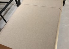 Leather combined with outdoor fabric is unique. Daybed Rivoli by Pillet from Point.