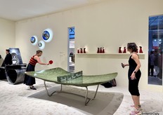 Visitors could also get active here with a ping pong ball.