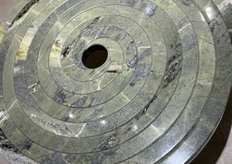 Green marble coffee table by CITCO.