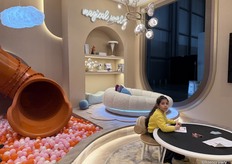 Circu is the kids collection, here you can see the Aurora bed in the corner. “Magical world we call it.”