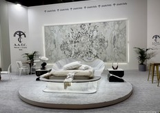 Marble bed by A.A.T.C. Marble and Granite Italy.