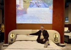 Umit Coban from Pierre Cardin Bedding on one of the models.