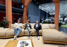 Mr. Ferran Oliver (marketing manager), Mr. Paco Juan (general manager) and Miquel Pages (press contact) from the brands Musola, Mobliberica and Dressy.