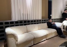 This sofa by Arflex is a design taken from the archives and reintroduced in a new look. It was very comfortable.