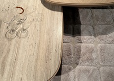 Including this rug combined with new wooden coffee tables in various finishes.