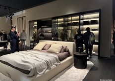 Bed and wardrobe wall by Porada.