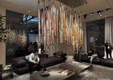 Trato lamp, the beautiful eye-catcher at the stand of Gallotti&Radice.