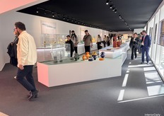 The entrace to hall 22-24 guided visitors through a small museum focused on different pots.