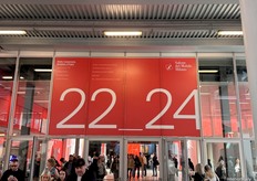 An example of the entrace to one of the halls, explaining which type of companies are exhibiting here.