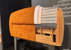 The inside of Schramm's newest bed collection, Noenia bedding.