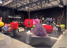 The bold, oversized fruit sculptures from Bull & Stein brought a vibrant touch to the display.