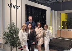 Team behind Viyar at Salone Del Mobile. From left to right: Diana Yukhymenko, Anastasia Ponomarova, Andrii Chekhovskyi, Yulia Anik and Kateryna Zaritska.