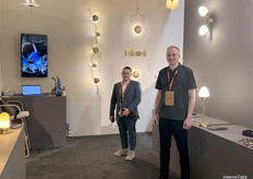 The owner (left) was pictured with his sales representative at Pikart’s stand.