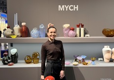 Iryna Mych, owner of MYCH.objects, with her latest handcrafted projects.
