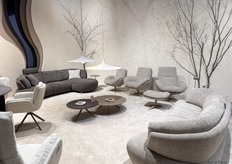 The demonstration highlighted a full living room experience feature of DFM’s newest collection.