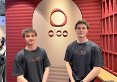 Timon (left) and Maximilian, marketing team behind oido that made this booth possible for the fair.