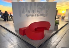 A curly design in bright red colours was presented as part of Plus+ Outdoor Attitude’s display.