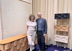 Ringvide, led by husband-and-wife duo Lukas and Leila, showcased cabinets with woven details that created a seamless appearance when opened.