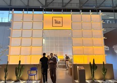 The front entrance of Turkish company Tilia highlighted its focus on using specific plastics for its latest chair collections.
