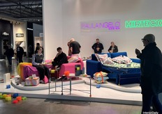 Paulangelo Design and Mirteck presented a colourful stand where the designers roamed and interacted across the space.