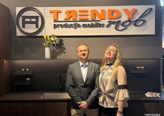 Sorin, owner of Trendy Mob, appeared alongside Olga at the exhibition.