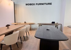 Mobex Furniture showcased its newest solid wood tables.