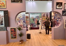 Colourful Mozai handmade wall decorations were showcased at Art Georgies, from Romania.
