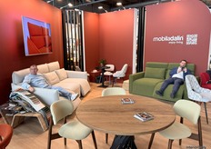Mobiladalin showcased its patented design, combining a bed, couch, and recliner in one piece.
