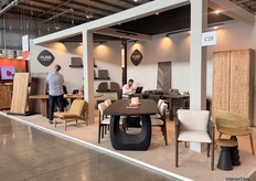 Pure Furniture’s stand offered a glimpse of different table designs, including upgraded and new models, while the wall showcased assorted table legs.