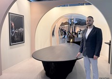 Alin Rișniță, owner of Masara, unveiled a singular table made with 1,700+ year-old wood, presented alongside a certificate of authenticity.