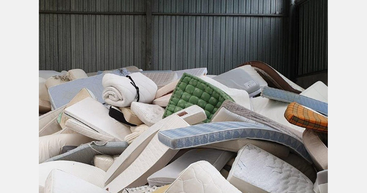 Old mattresses from Switzerland recycled in the Netherlands