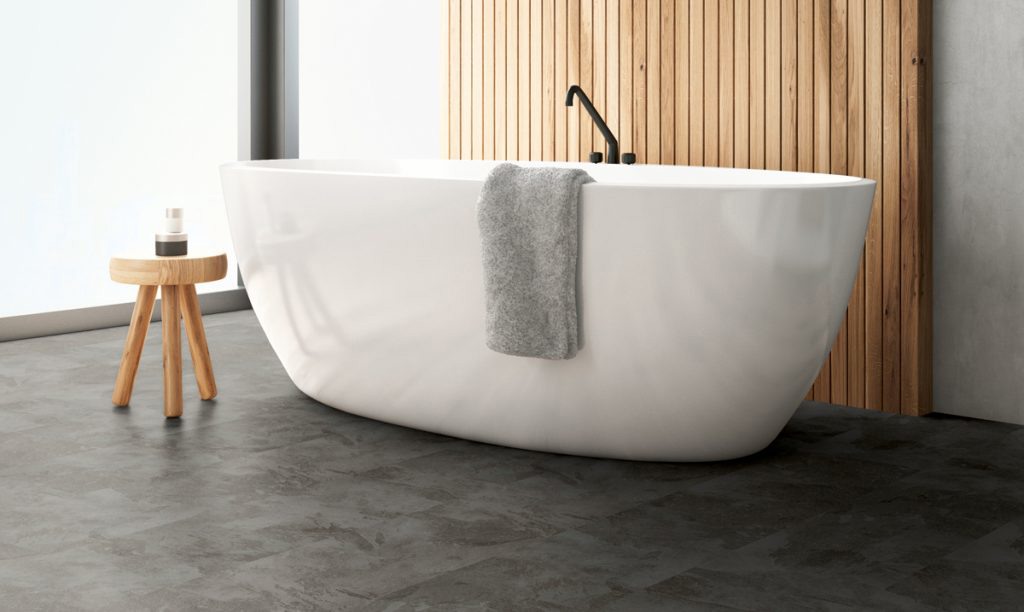 'A designer floor in the bathroom? Nothing better than vinyl in this space'