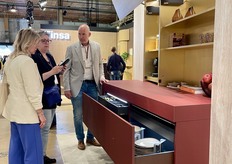Stefan Willemsen from Van Hoecke explained the new lighting that turns on when the drawer opens.
