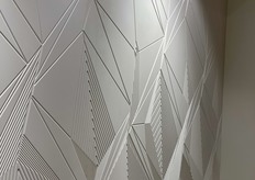 The 3D structures in solid surface from DecoLegno are created through complex milling processes.
