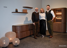 Crest owner Piet Vanasten with daughter Ellen and son-in-law Jordy De Maere at the new Hana collection.